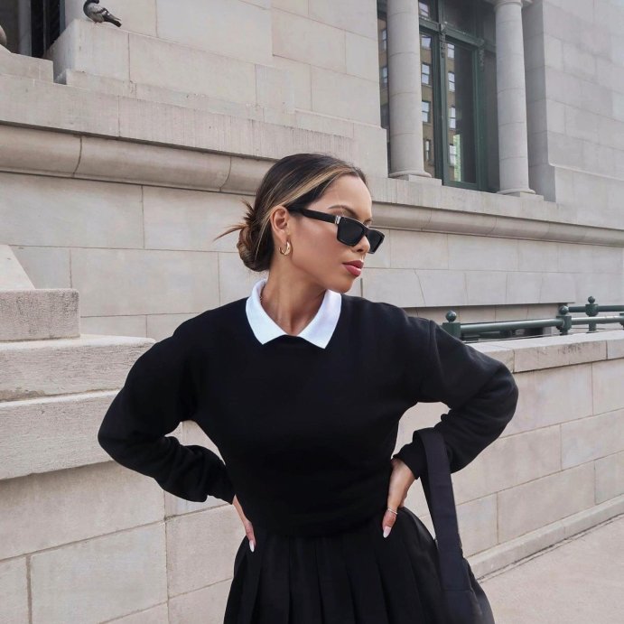 user image by @maria_alfaro, Women&#39;s Rectangle Sunglasses - Wild Fable&#8482; Black: UV Protection, Polycarbonate Frame