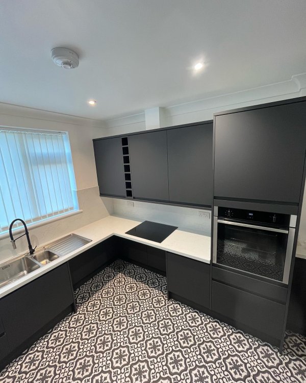 Clerkenwell Super Matt Charcoal Kitchen | Howdens