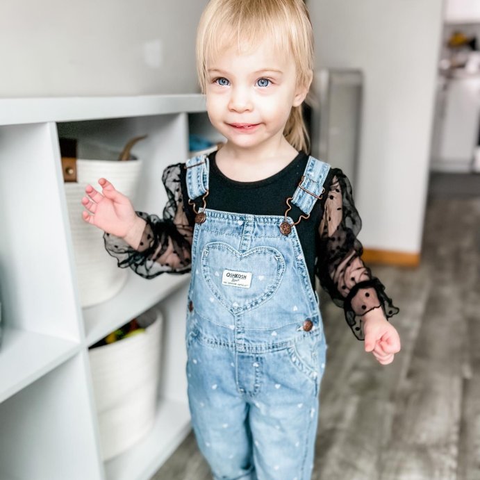 user image by @alissapostal, OshKosh B'gosh Toddler Girls' Heart Denim Overalls - Light Blue