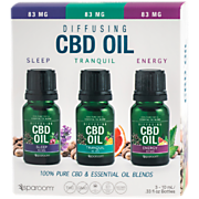 Shop SpaRoom CBD Hemp Extract Essential Oil Sleep, Tranquil & Energy Blend - Diffusing Aromatherapy - 83 MG Per Bottle (3 Bottles) and more