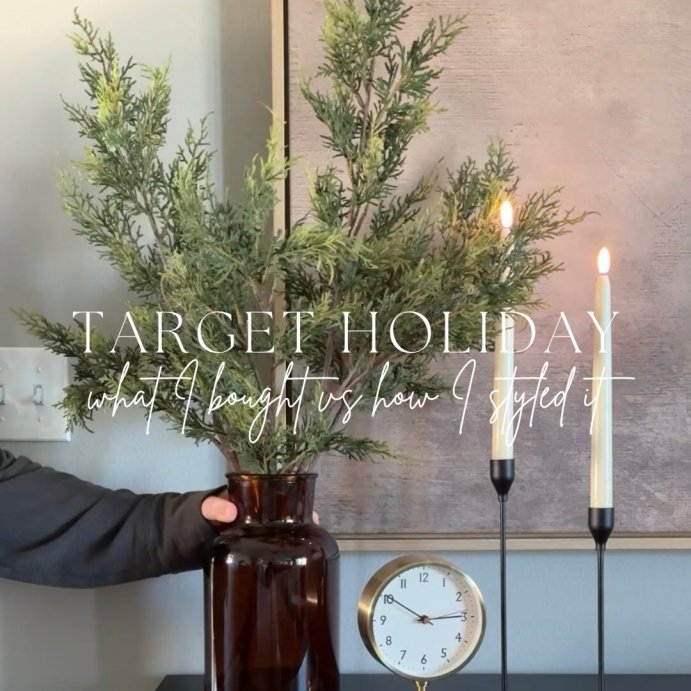 user image by @kristinmichellehome, 24&#34; Faux Cedar Branch Christmas Arrangement - Hearth &#38; Hand&#8482; with Magnolia