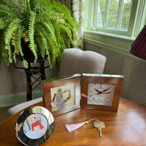 Classic Silver Clock and Photo Frame | Mark and Graham
