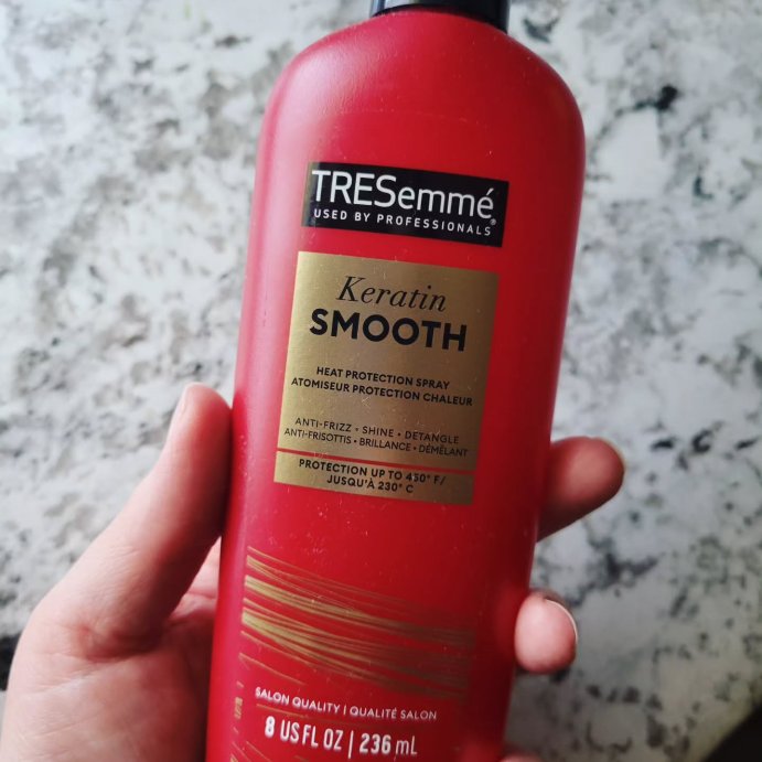 user image by @skincarelove444, Tresemme Heat Protect Spray for 5-in-1 Anti-Frizz Control Keratin Smooth with Marula Oil - 8 fl oz
