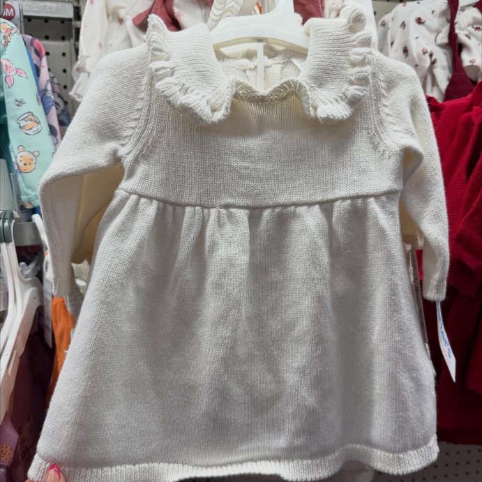 user image by @ministylewith.jules_, Carter's Just One You® Baby Girls' 2pc Ruffle Sweater Dress - Ivory