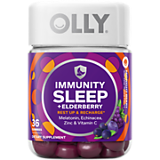 Shop Olly Immunity Sleep + Elderberry Gummies with Melatonin, Echinacea, Zinc & Vitamin C - Midnight Berry (36 Gummies) and more