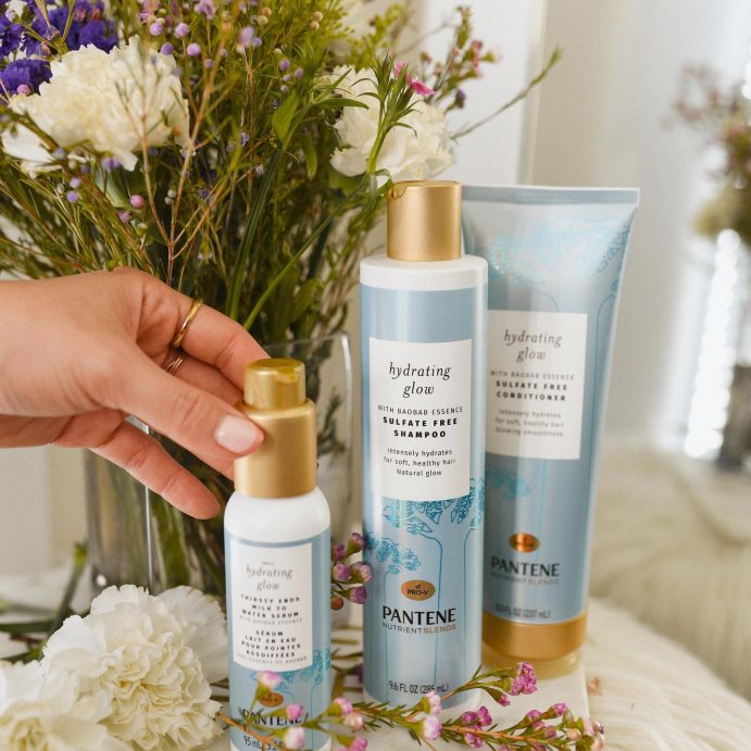 user image by @chictalkch, Pantene Sulfate and Silicone Free Baobab Shampoo, Hydrates for Soft Healthy Hair, Nutrient Blends - 9.6 fl oz