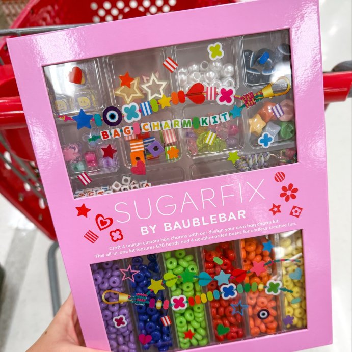 user image by @targettakesmypaycheck, SUGARFIX by BaubleBar 4ct Beaded Bag Charm Craft Kit Gift