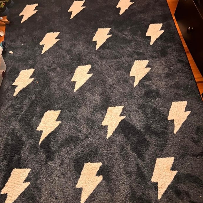 user image by @slam.schoenly, Lightning Bolt Kids' Rug Blue - Pillowfort™