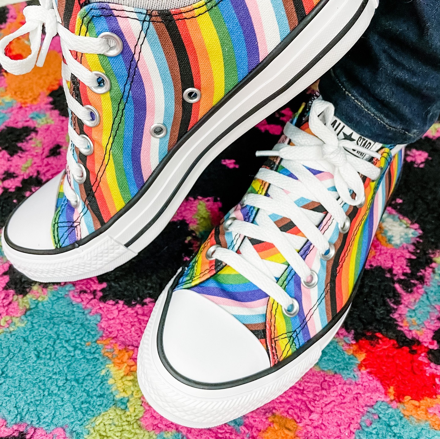 Rainbow converse on sale