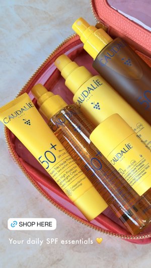 @spacenk&rsquo;s facebook photo of Caudalie Very High Protection Sun Water SPF50+,Caudalie Invisible High Protection Spray SPF30,Caudalie Very High Protection Lightweight Cream SPF50+,Caudalie Vinosun Invisible High Protection Spray SPF50,Caudalie Invisible High Protection Stick SPF50,Caudalie Vinosun High Protection Glow Oil SPF50