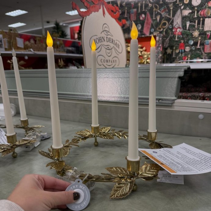 user image by @tarjaymaxx, Christmas Lit Plastic Candles Metal Holder - Wondershop&#8482;