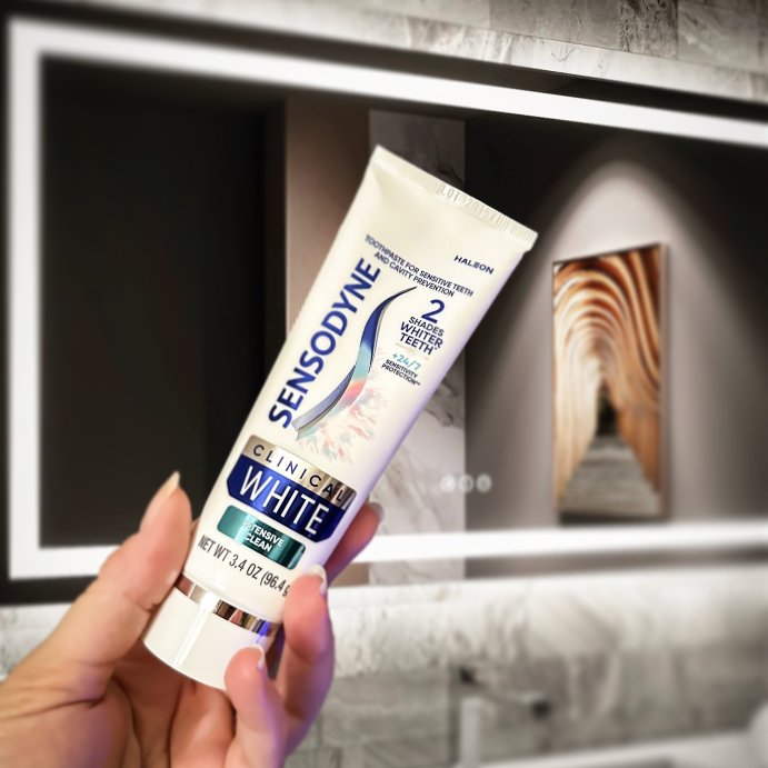 user image by @ramblinn___, Sensodyne Clinical White Toothpaste - Intense Clean - 3.4oz