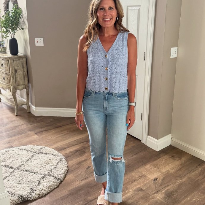 user image by @danascart, Women's Pointelle Lady Vest - A New Day™