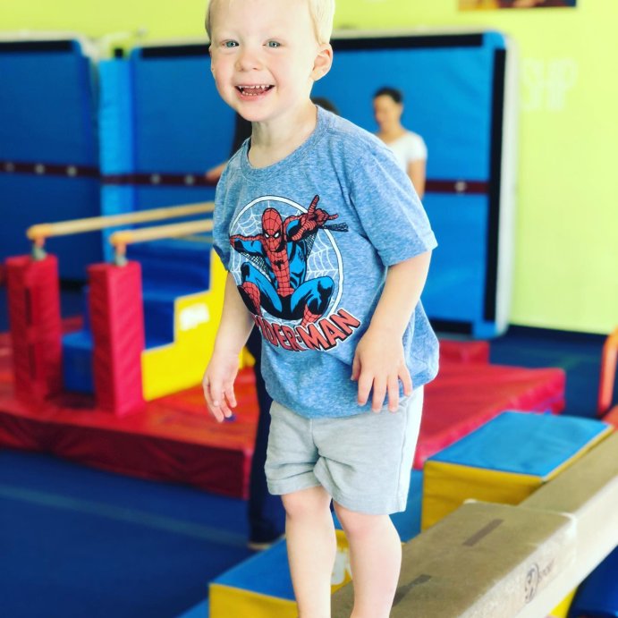 user image by @katie_elizabeth_a, Toddler Boys' Disney Spider-Man Short Sleeve T-Shirt - Heather Blue