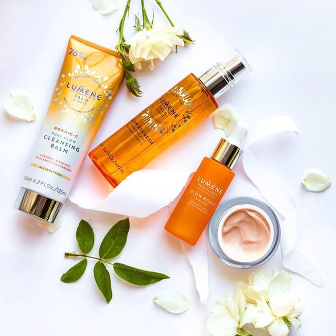 user image by @gracefulfaceblog, Lumene Valo Glow Boost Essence Serum with Vitamin C &#38; Hyaluronic Acid - 1 fl oz
