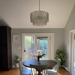 Capiz Zigzag Chandelier (24