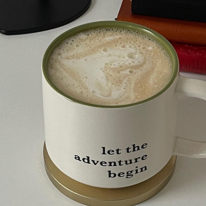 user image by @naomiiraola, 16oz Stoneware Let the Adventure Begin Mug Moss - Threshold&#8482;: Traditional Dark Green Coffee Mug, Dishwasher &#38; Microwave Safe