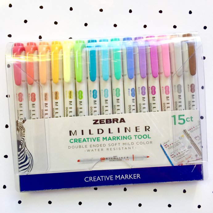 user image by @mrssolsclass, Zebra 15ct Mildliner Dual-tip Creative Marker Assorted Colors: Mildliner Highlighters, Fine &#38; Bold Tips, Multicolored Ink, Teacher Supplies