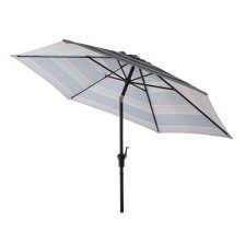 Shop CANVAS Blue & Orange Striped Market Umbrella, Polyester Fabric, Multicoloured Stripes and more