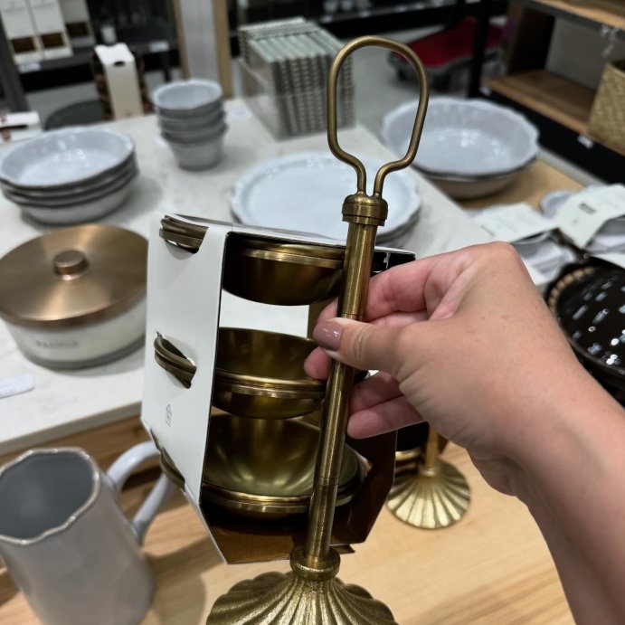 user image by @neutralcuratedhome, Brass Finish Tiered Snack Serving Bowls - Hearth &#38; Hand&#8482; with Magnolia