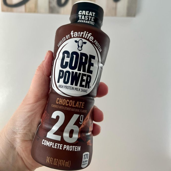 user image by @abundantgoodness, Core Power Chocolate 26G Protein Shake - 14 fl oz Bottle