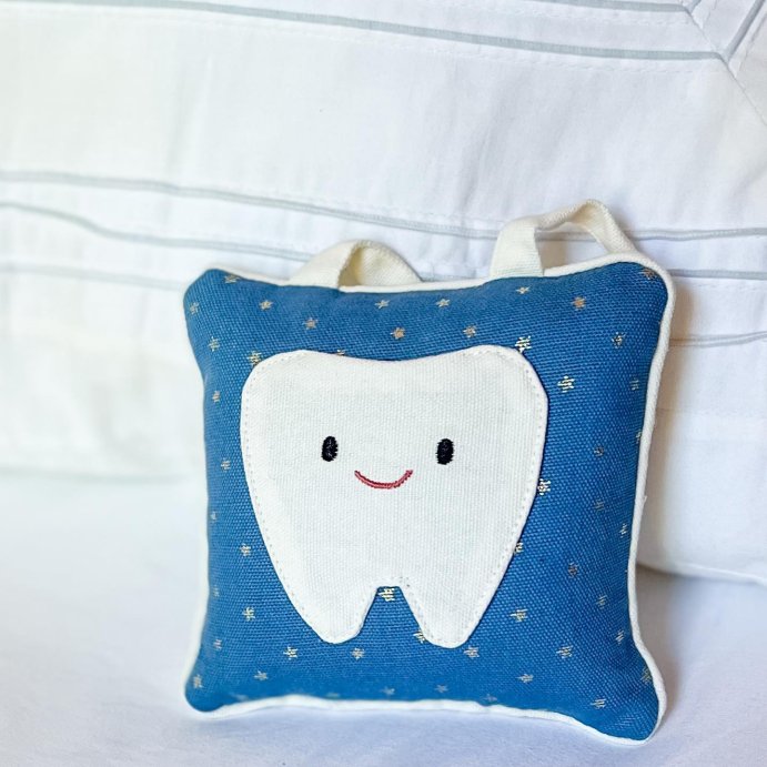 user image by @amandapshoe, Kids&#39; Tooth Fairy Pillow Blue - Pillowfort&#8482;: Star Pattern, Square Shape, Soft Plush, OEKO-TEX Certified