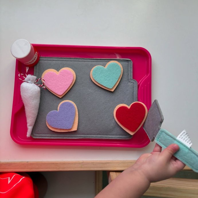 user image by @inchworm_learning, Felt Food Playsets Sweetheart Cookies -Bullseye&#39;s Playground&#8482;