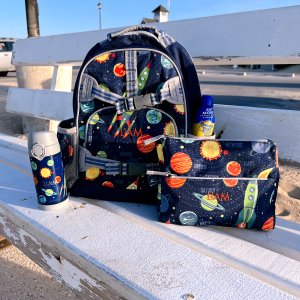 Mackenzie Navy Solar System Glow-in-the-Dark Supplies Pouch