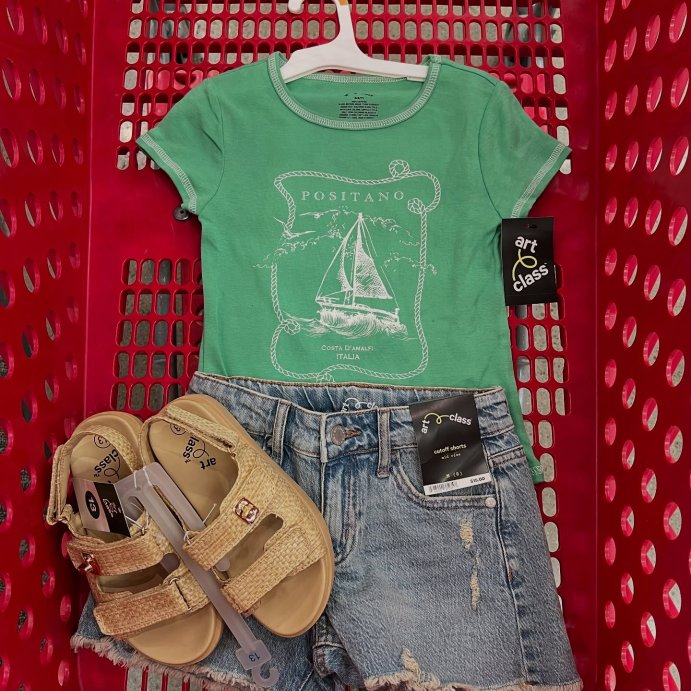 user image by @targetbayareafinds, Girls' Short Sleeve Crew Neck Graphic T-Shirt - art class™