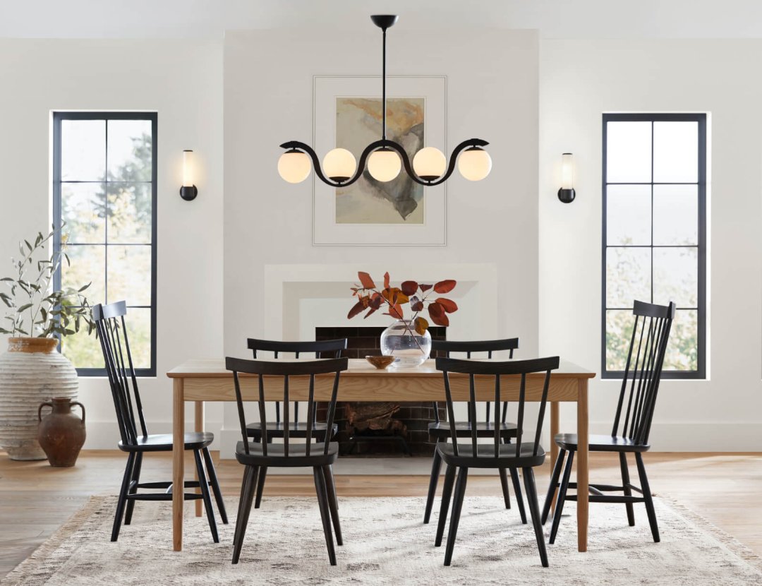 Two Lights Over Dining Room Table