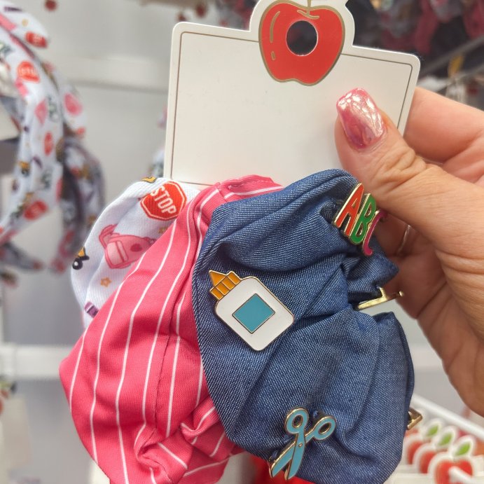 user image by @missaliceinteacherland, Teacher Print and Denim Hair Twister Set 3pc - Multicolor