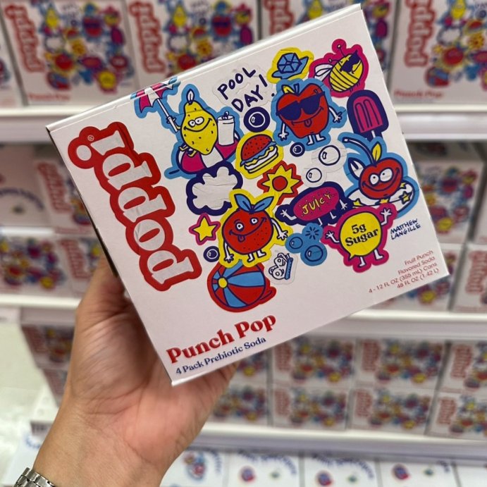 user image by @targetpursuit, Poppi Punch Pop Prebiotic Beverage Soda - 4pk/12 fl oz Cans