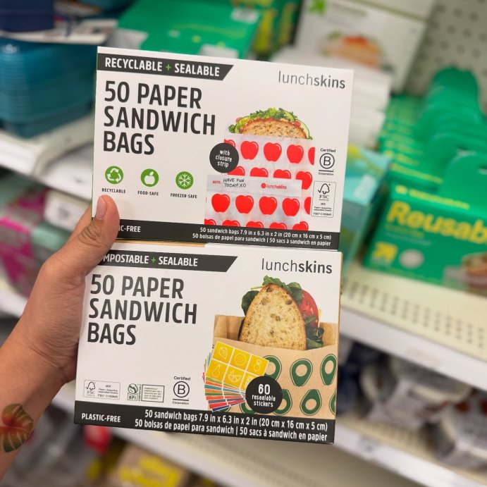 user image by @alleyezonfindz, Lunchskins Non Wax + UnBleach Sandwich Bags Avocado - 50ct