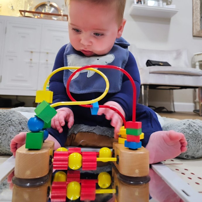 user image by @_simplysarahruth, Melissa &#38; Doug First Bead Maze Wooden Educational Toy for Floor, High Chair, Table