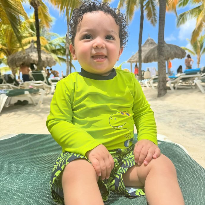 user image by @liam.fits, Hudson Baby Toddler Boy Swim Rashguard Set, Swim Dinosaur