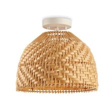 Shop CANVAS Eastwind 1-Light Flush Mount Ceiling Light with Woven Shade, Matte White and more