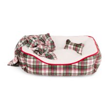 Shop Petco Merry Makings Plaid Pet Bed Set, 3-pcs and more