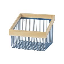Shop Wood and Wire Blue Wall Bin and more