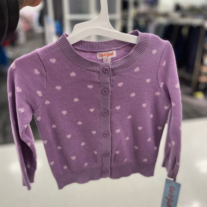 user image by @aestheticthiings__, Toddler Girls' Heart Cardigan - Cat & Jack™ Lilac Purple