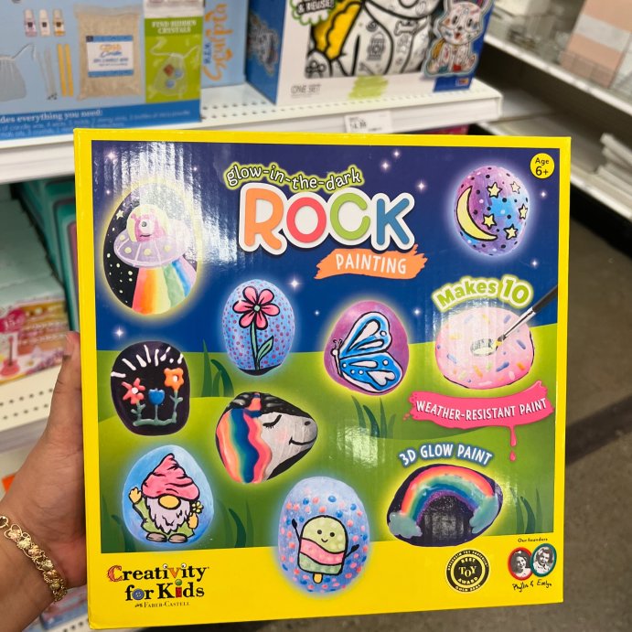 user image by @targetbayareafinds, Creativity for Kids Glow in the Dark Rock Painting Kit: DIY Art for Kids Activities, Painted Rock Kits, Ages 6+