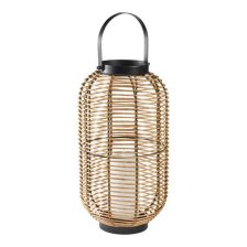 Shop CANVAS Serra Large Wicker Lantern LED Flameless Candle, Plastic and more