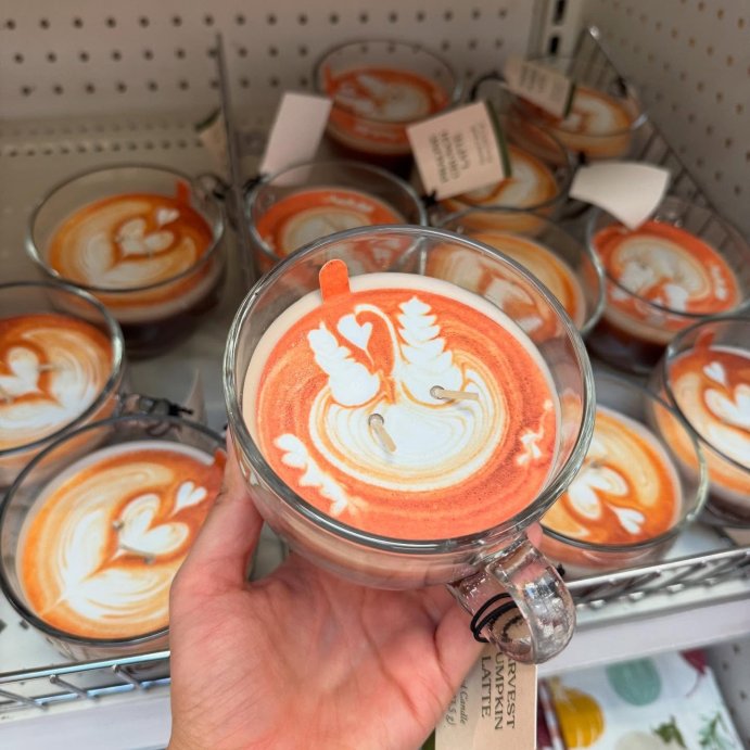 user image by @goth_cart, 2 Wicks Latte Candle Pumpkin Latte - Bullseye&#39;s Playground&#8482;