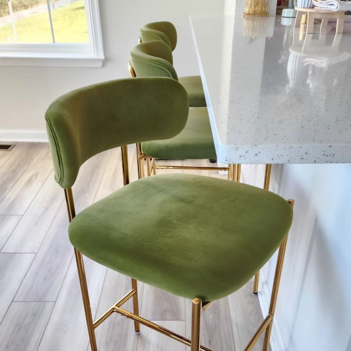 user image by @emilystrubert, Orion Luxe Backed Counter Height Barstool with Brass Legs - Threshold™