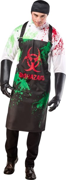 Shop Sinister Scientist Halloween Costume with Apron and Gloves, White, Adult, Assorted Sizes and more