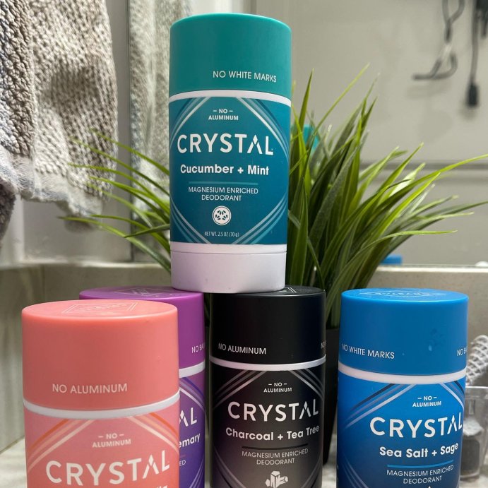user image by @aleleeramos, Crystal Magnesium Enriched Solid Deodorant Cucumber + Mint - 2.5oz