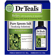 Shop Dr. Teals Pure Epsom Salt Soaking Solution - Relax with Eucalyptus & Spearmint (14 Ounces) and more