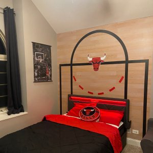 Basketball Court Peel and Stick Wall Decal