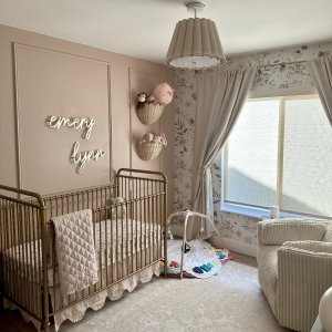 Scalloped European Linen Crib Skirt