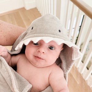 Shark Baby Beach Hooded Towel