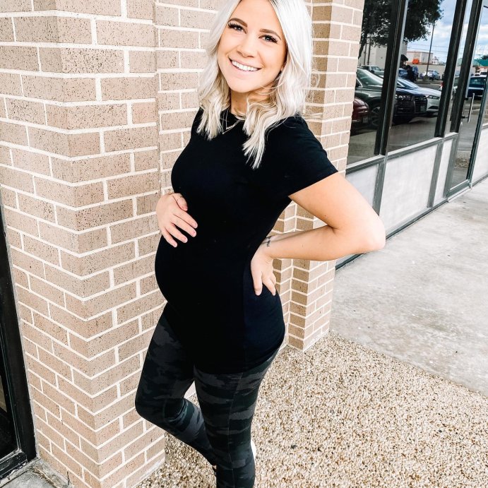 user image by @brooke.blackburn, Short Sleeve Non-Shirred Maternity T-Shirt - Isabel Maternity by Ingrid & Isabel™